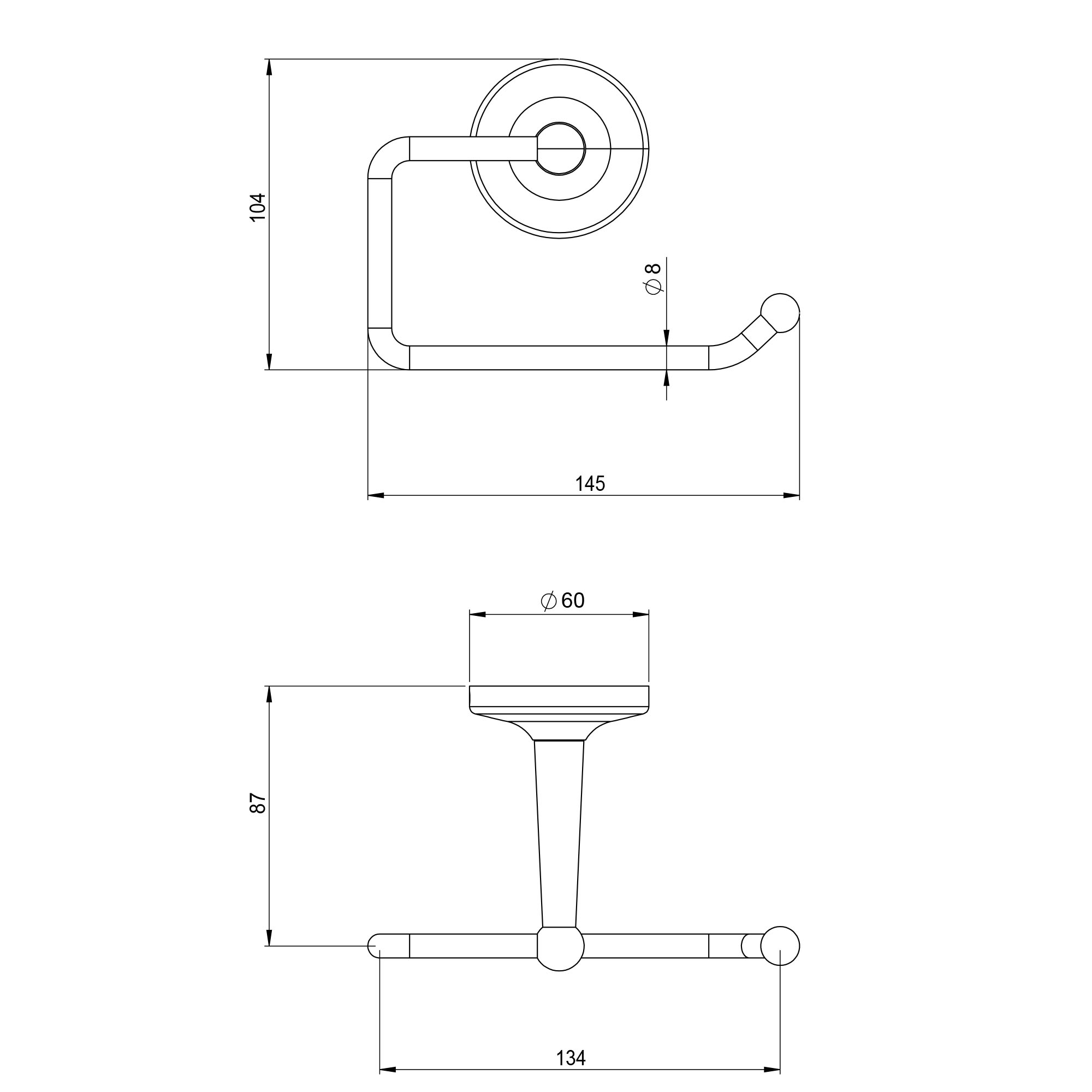 Toalettpappershållare Tapwell TA235 Classic ED2 utan Lock