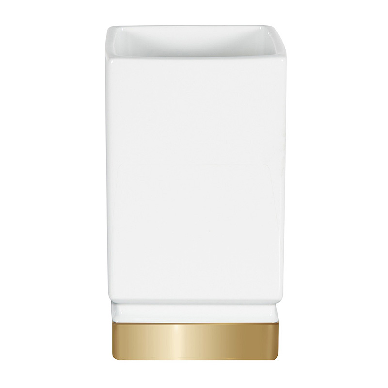 Tandborstmugg Spirella Roma Vit/Guld