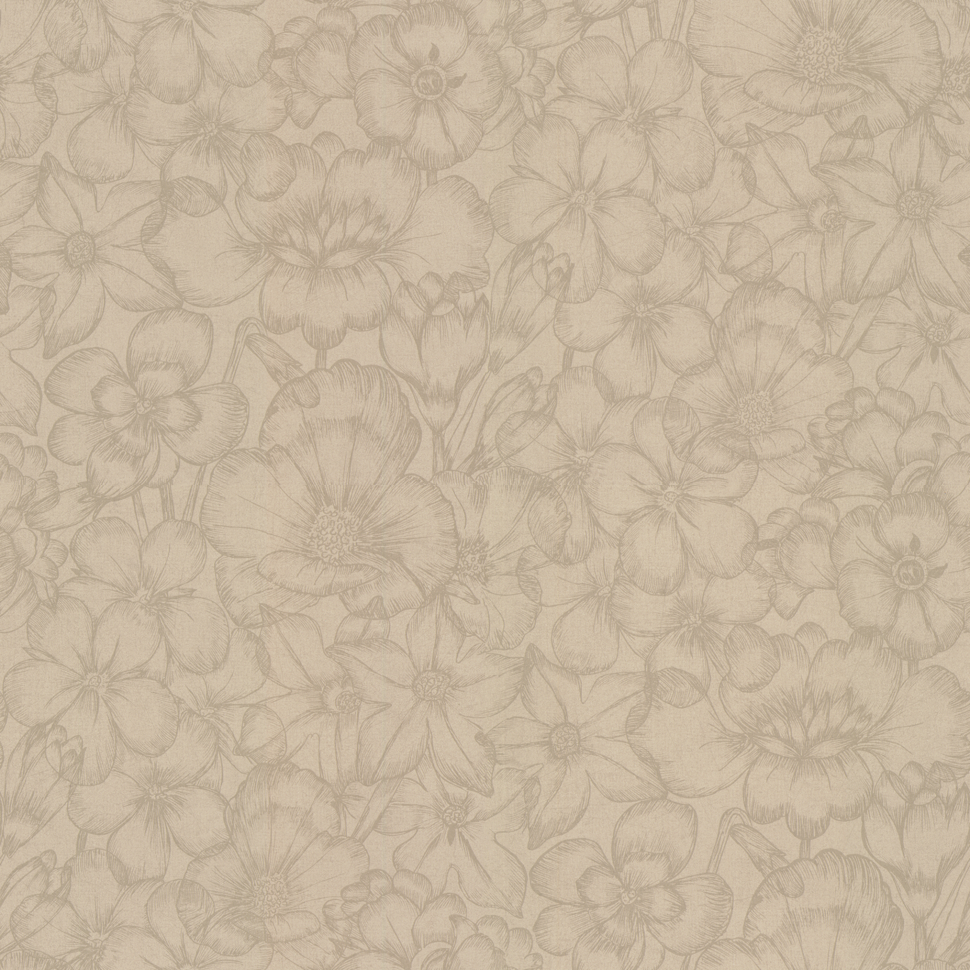 Tapet Decor Maison Eden Bloom Mörkbeige