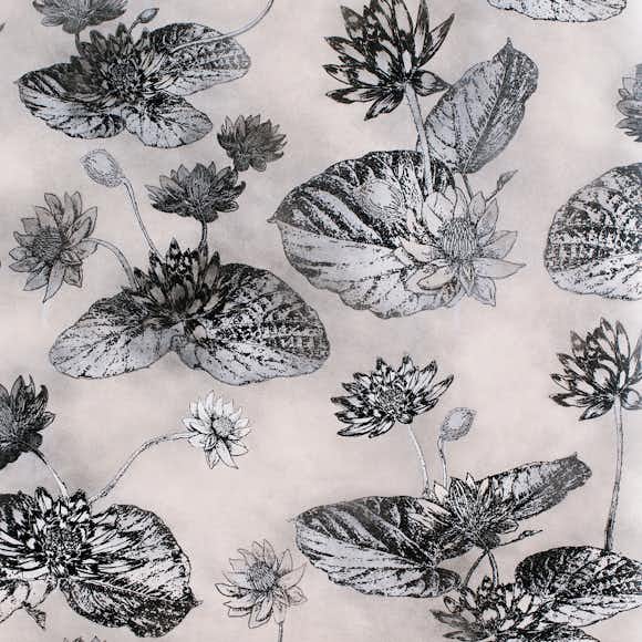 Tapet Mimou Lotus Lake Grå