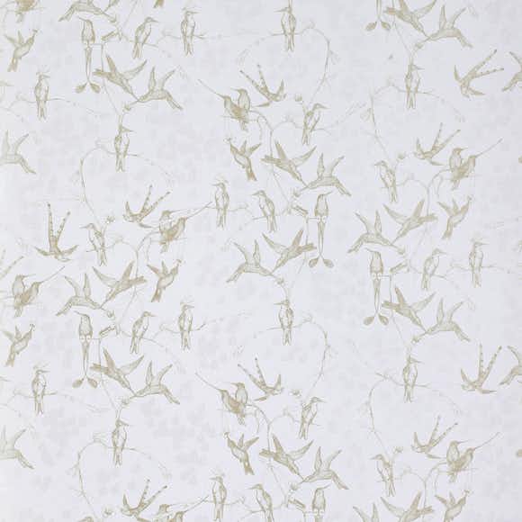 Tapet Mimou Rainbirds Grey/Gold