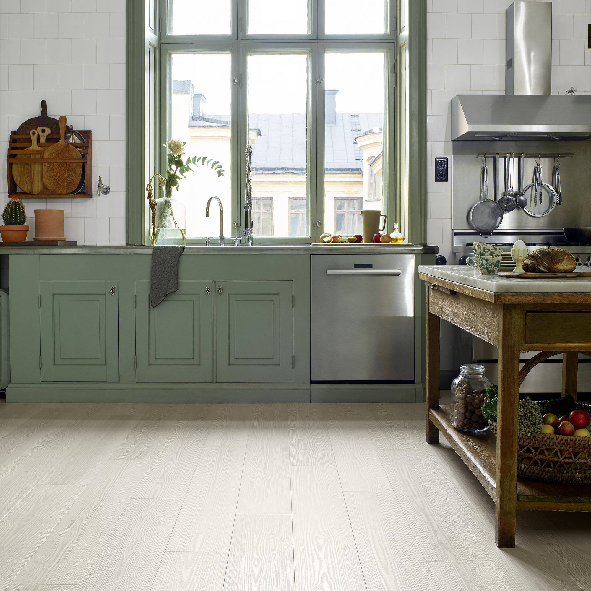 Laminatgolv Tarkett SoundLogic Handbrushed Pine White