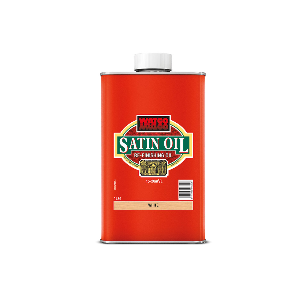 Underhållsolja Timberex Satin Oil White 1 l