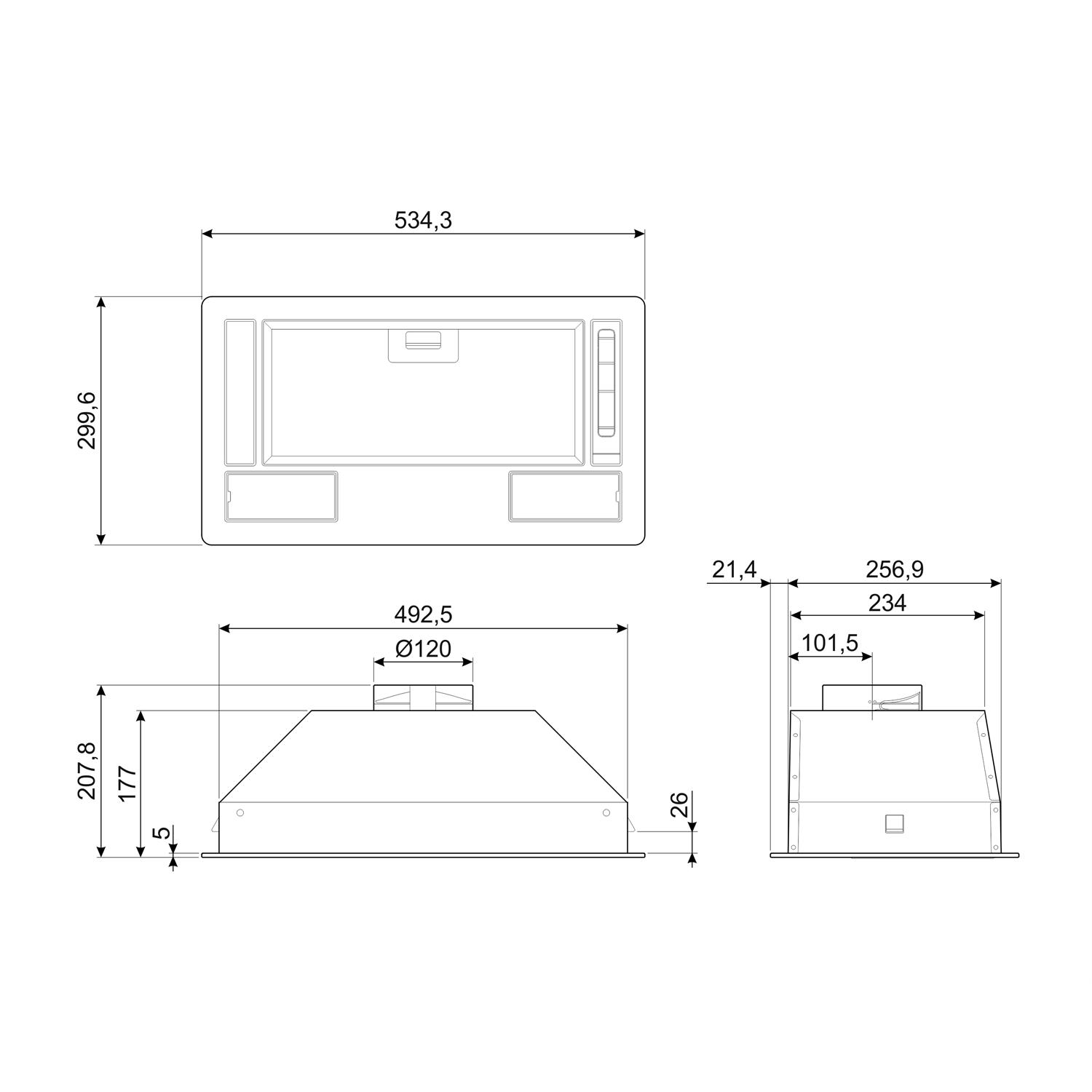 Kjøkkenvifte Smeg Universal KSG52HE Integrert