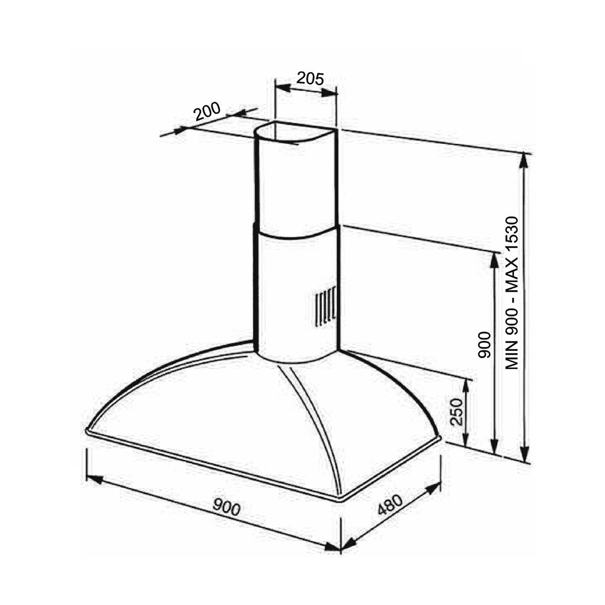 Kjøkkenvifte Smeg Colonial KS89