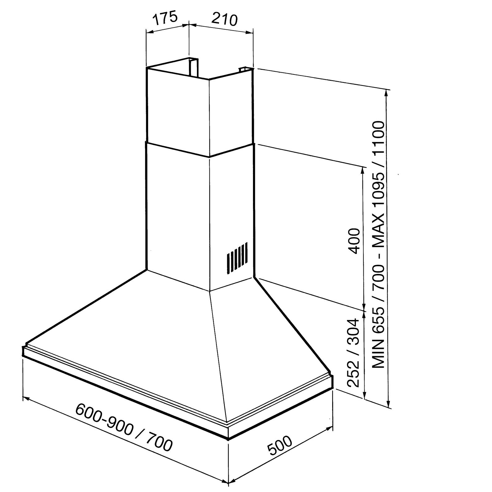 Kjøkkenvifte Smeg Universal KSED75XE Veggmontert