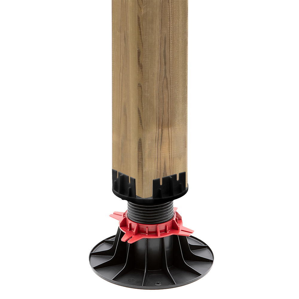 Terrassfot RINNO Justerbar 60-90mm för trästolpe 90x90mm