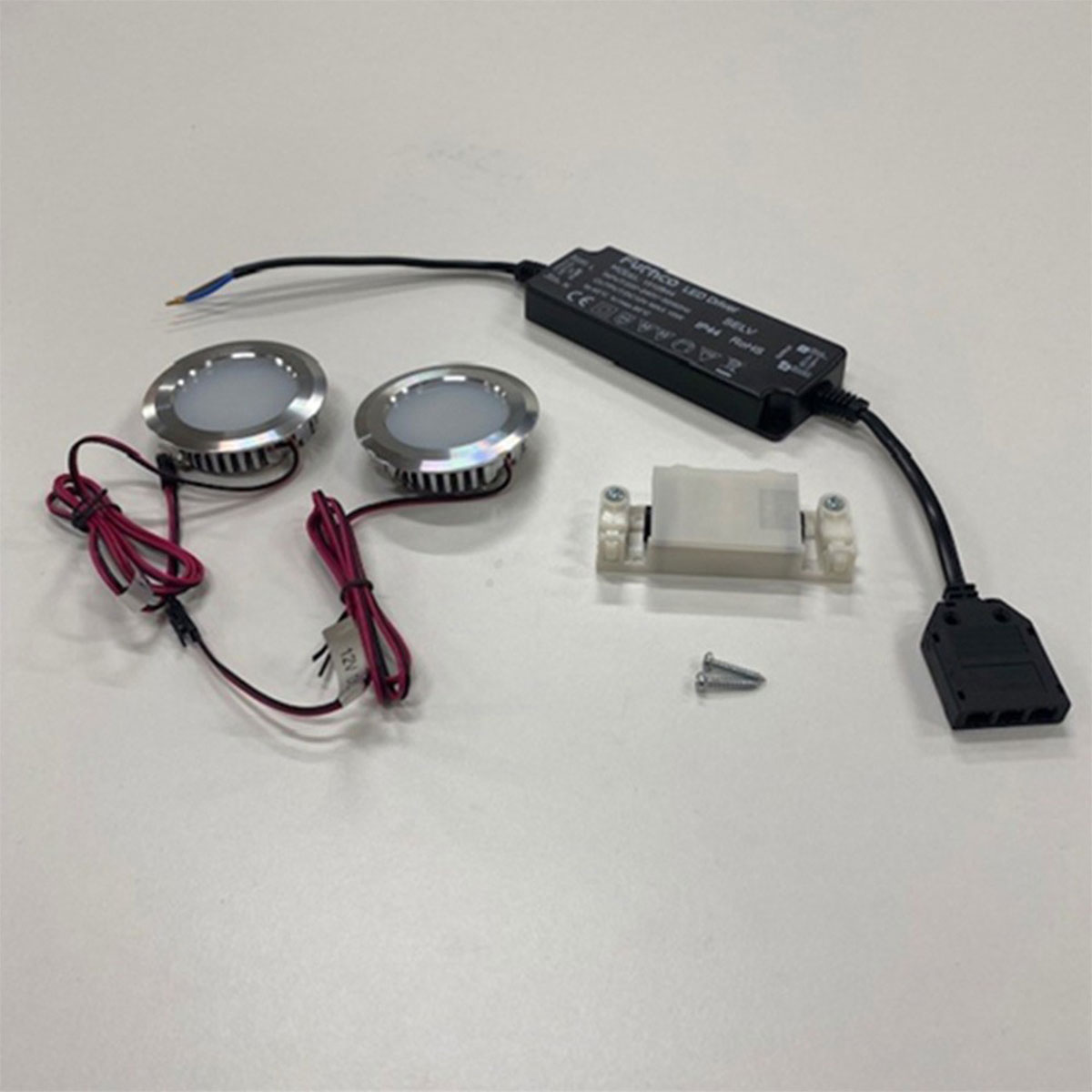 LED-Spot Hafa Krom 55mm Infälld med Transformator