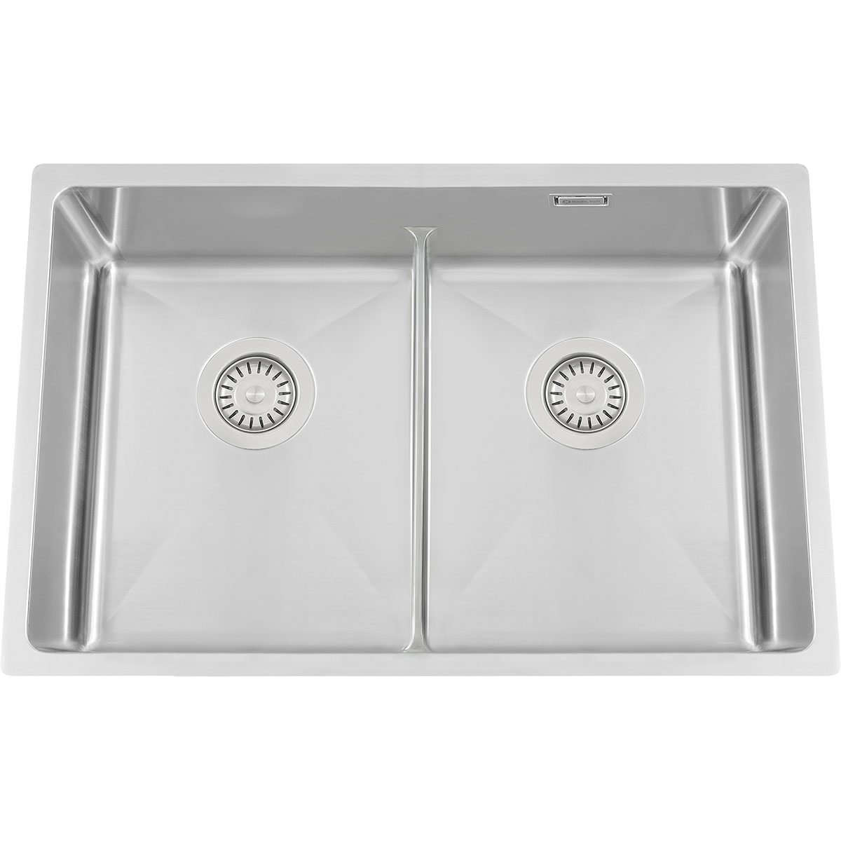 Kjøkkenvask Nordic Tech Titan72 K X Nickel Rustfritt Stål med Kurvventil & Vannlås