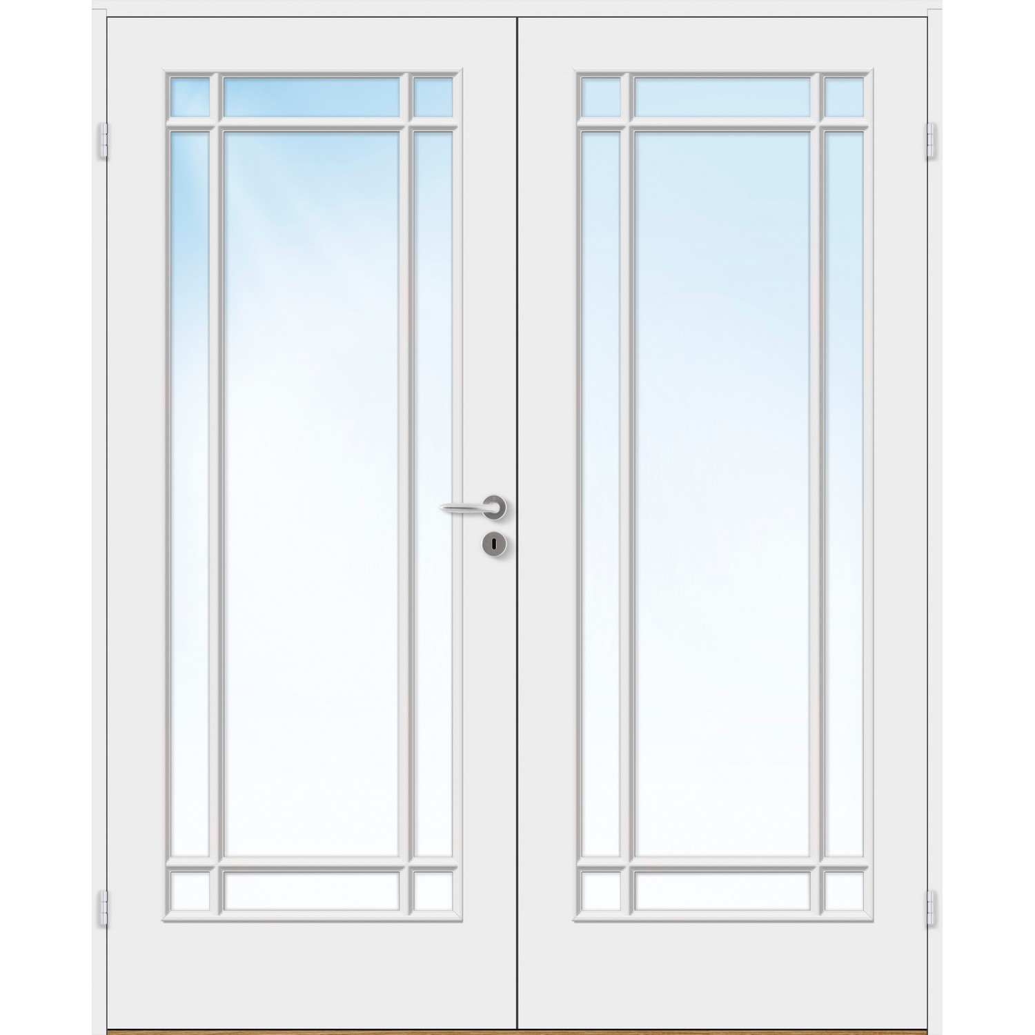 Tofløyet Dør Bygg1 Anna FW Kompakt New York Hvit Klarglass