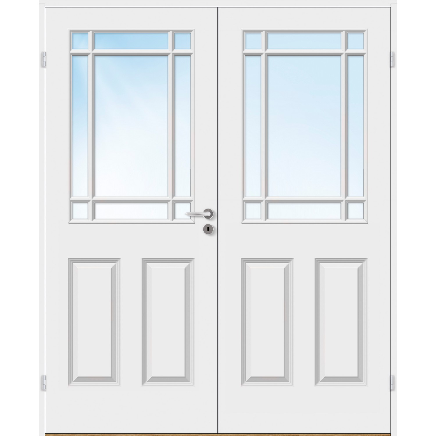 Tofløyet Dør Bygg1 Anna HW New York Hvit Klarglass