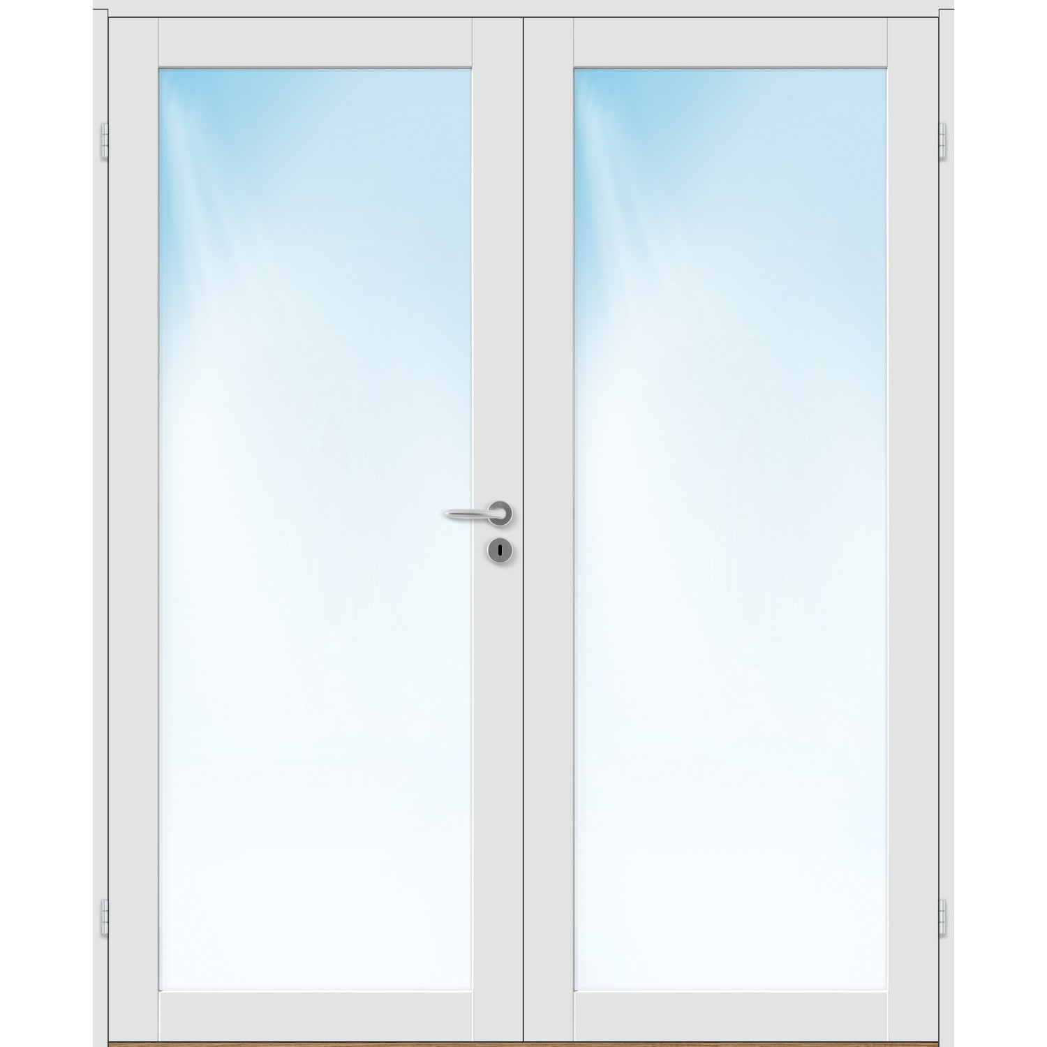 Tofløyet Dør Bygg1 Base 1 Klarglass med Karmsett