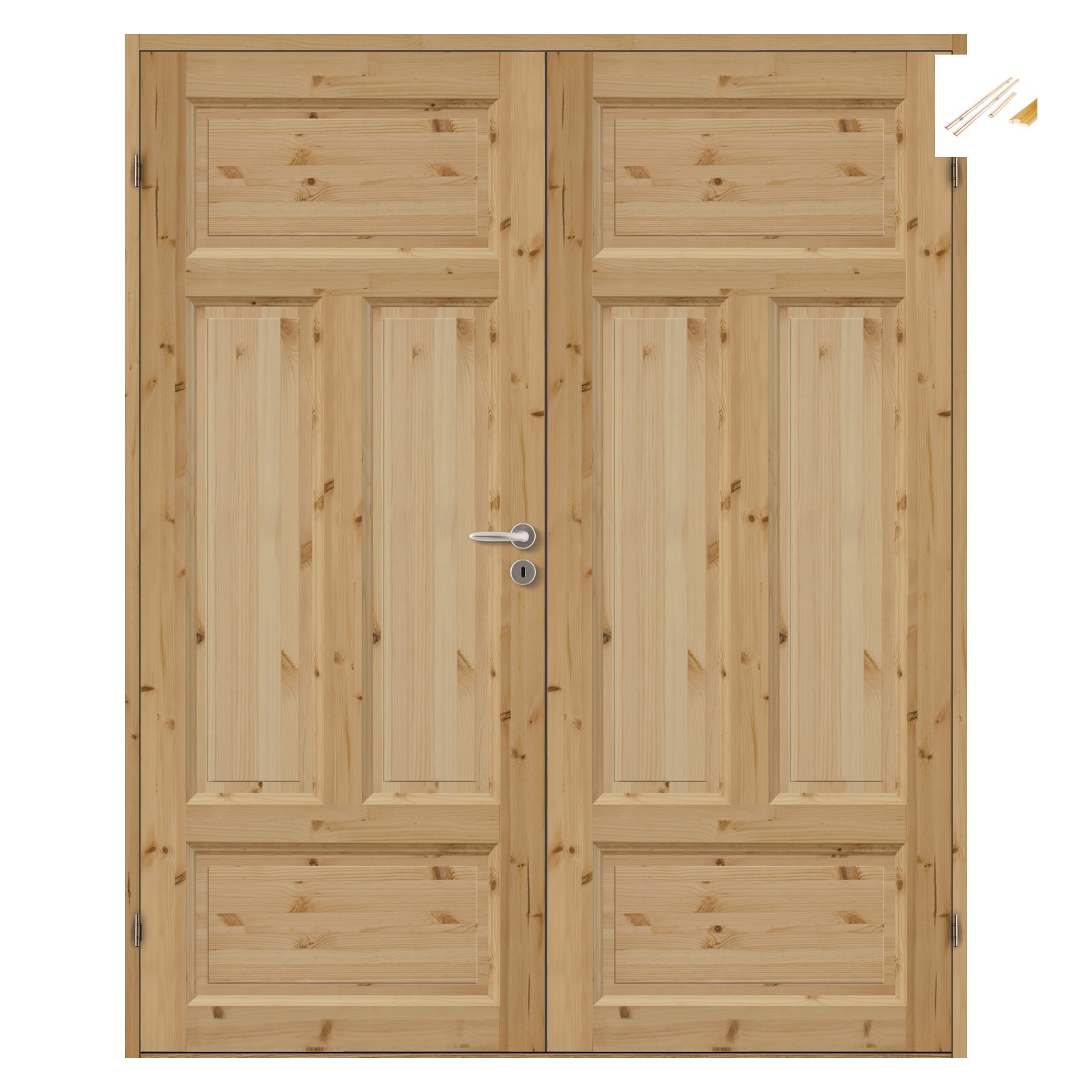 Tofløyet Dør Bygg1 Bente Furu med Karmsett