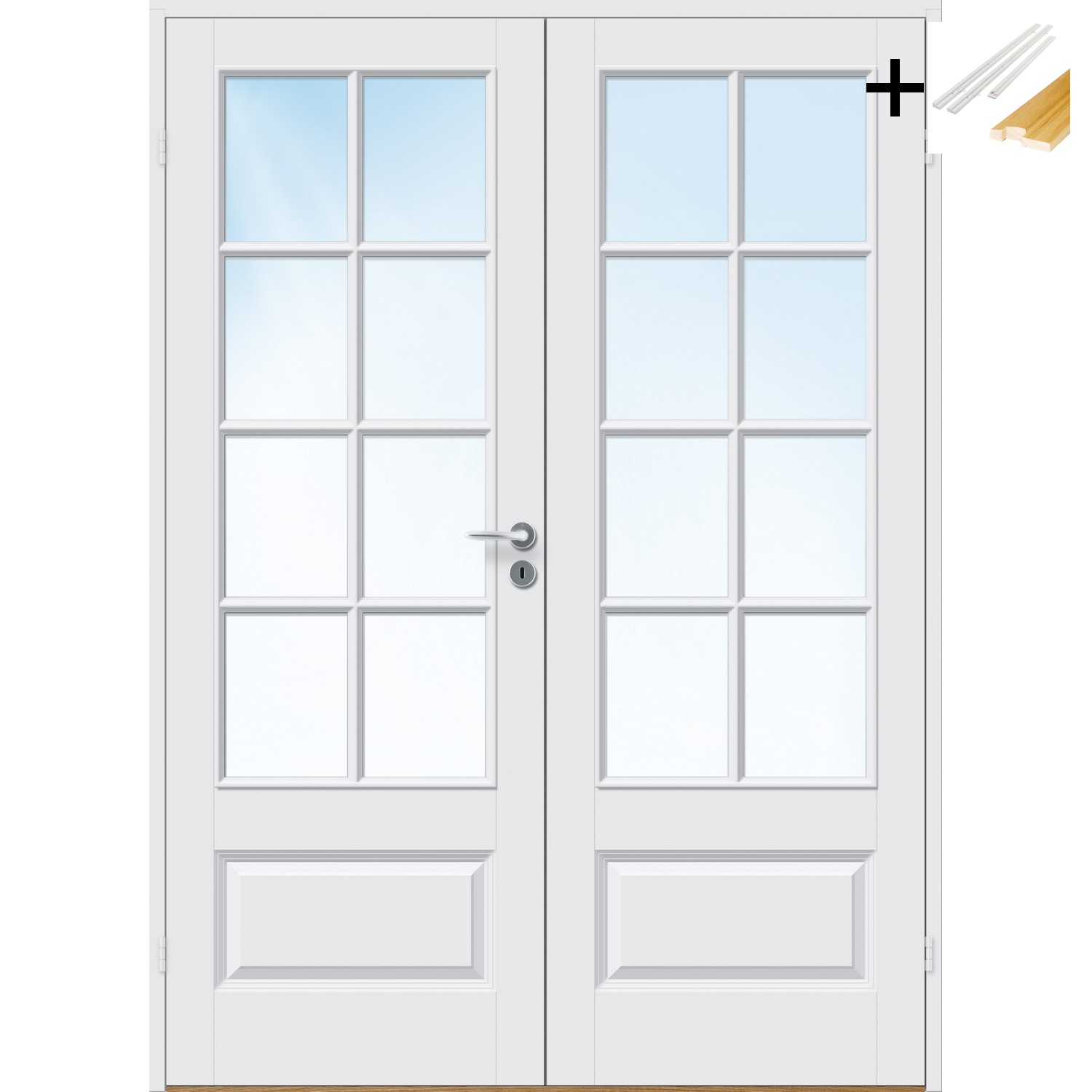 Tofløyet Dør Bygg1 Ida FW Hvit Klarglass