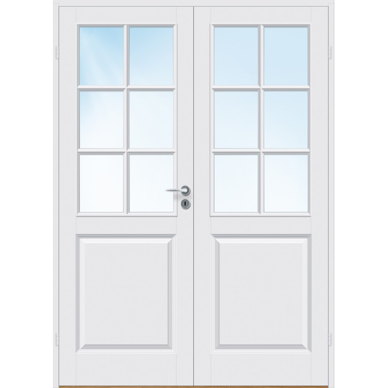 Tofløyet Dør Bygg1 Kari HW Hvit Klarglass