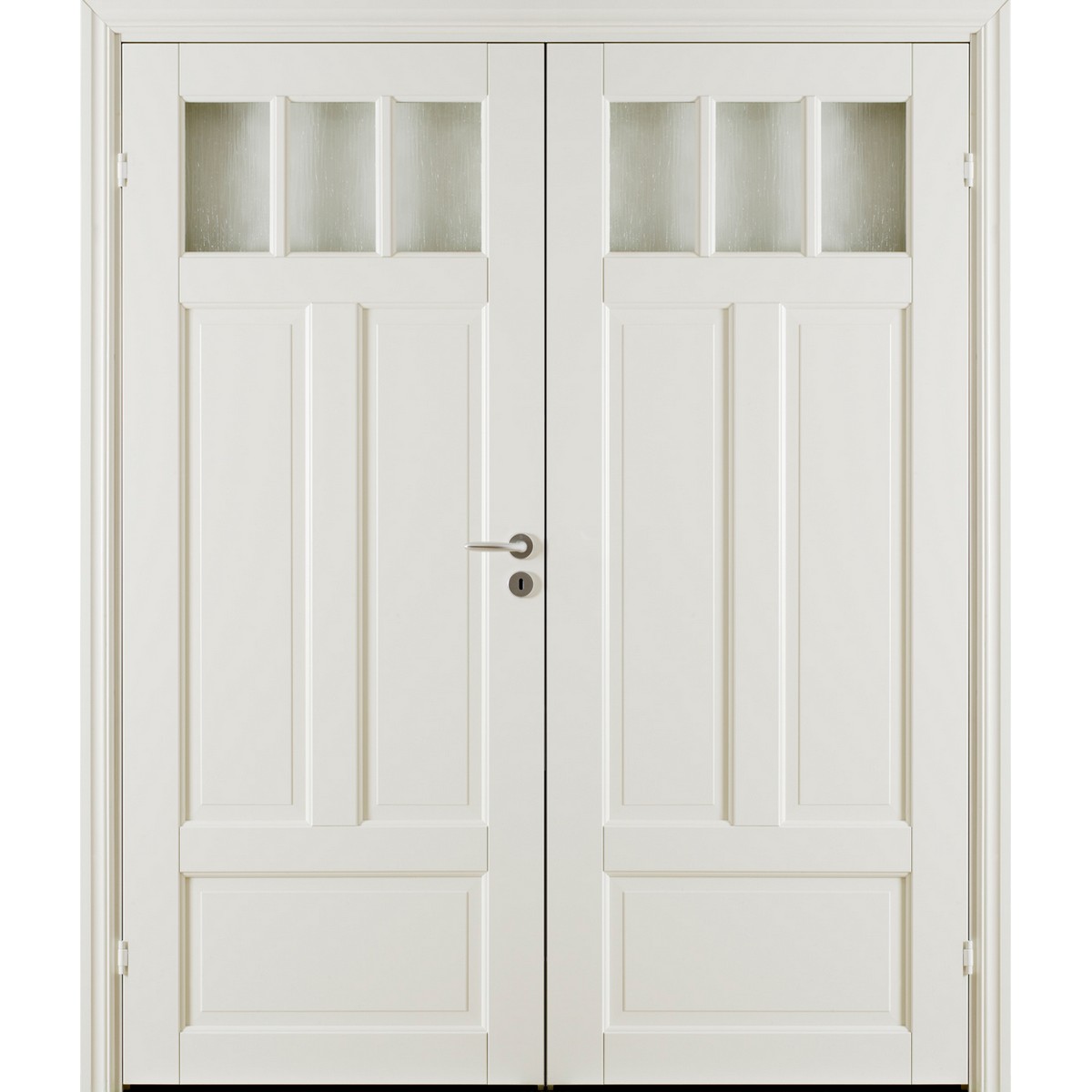 Tofløyet Dør Bygg1 Odin 3R Hvit Glass med Karmsett