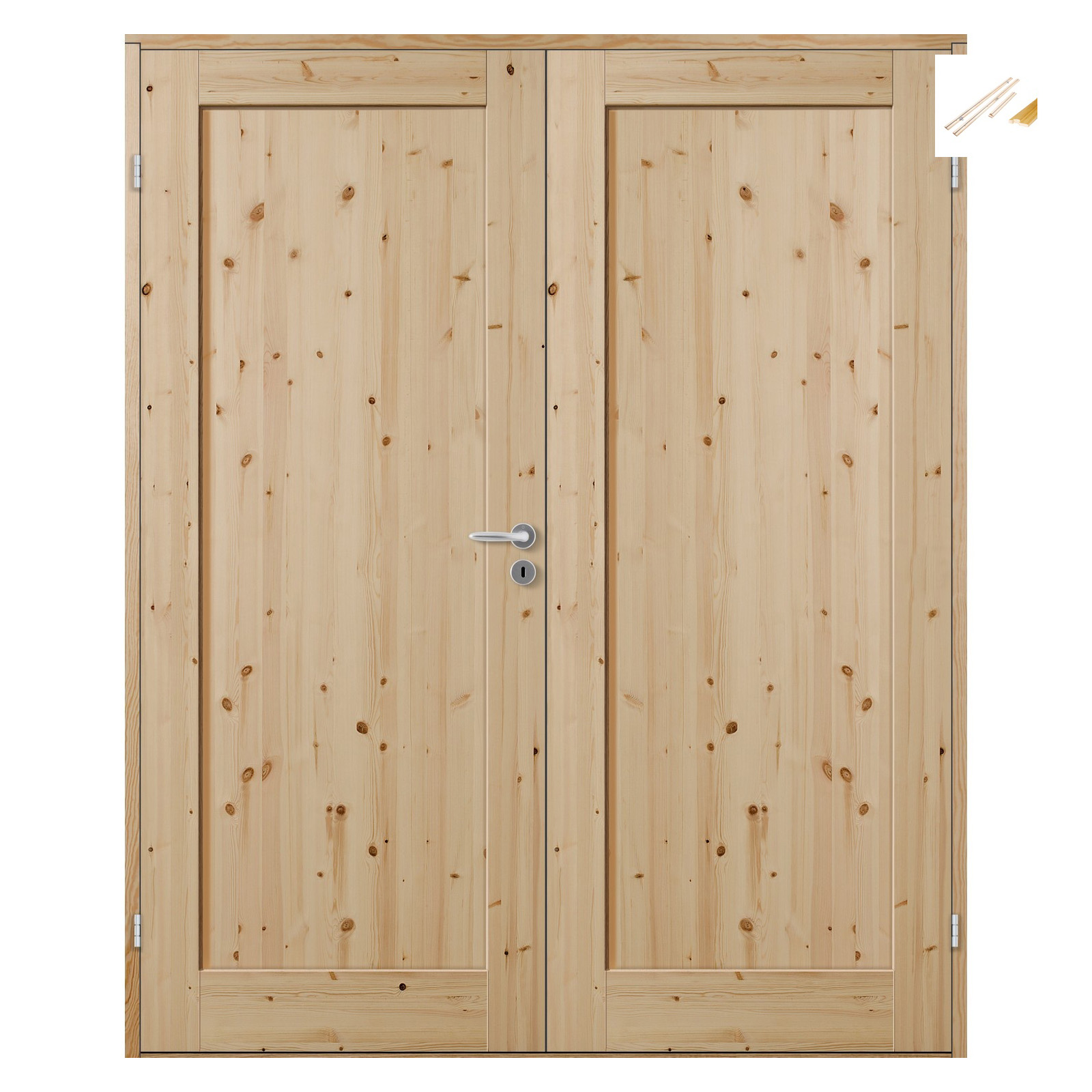 Tofløyet Dør Bygg1 Stil 1 Furu med Karmsett