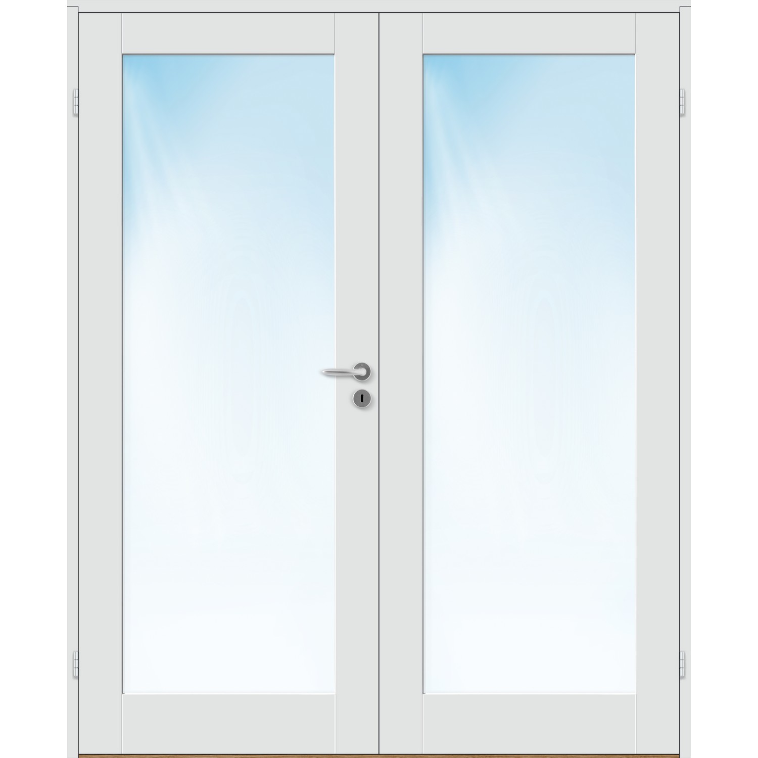 Tofløyet Dør Bygg1 Stil 1 Glass med Karmsett