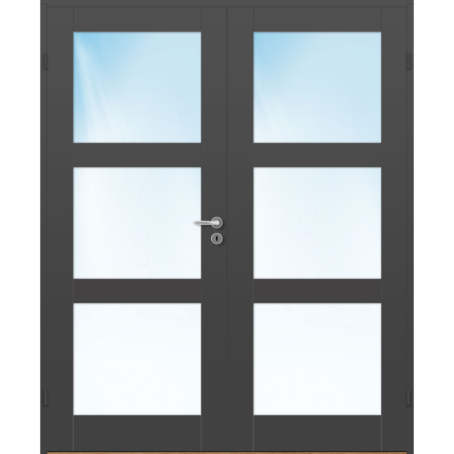 Tofløyet Dør Bygg1 Stil 3 Glass