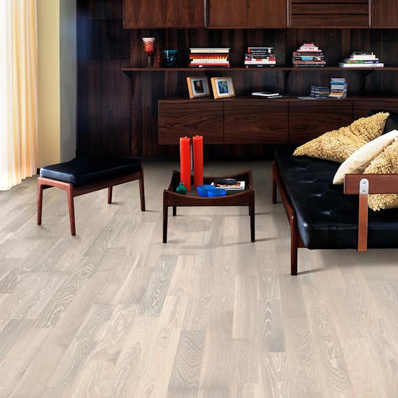 Trägolv Kährs Original Ek Creme, Mattlackerat 2-Stavs Parkettgolv