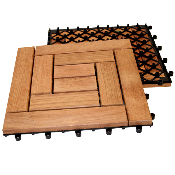 Strand Stainless Trall Teak Deltaplattan 30×30 Typ C