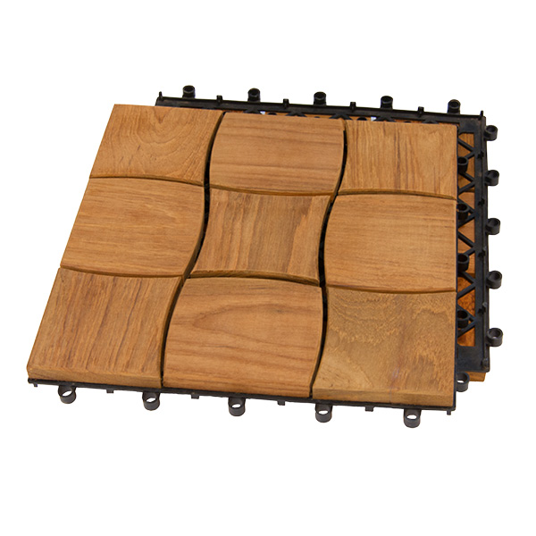 Strand Stainless Trall Teak Deltaplattan 30×30 Typ I