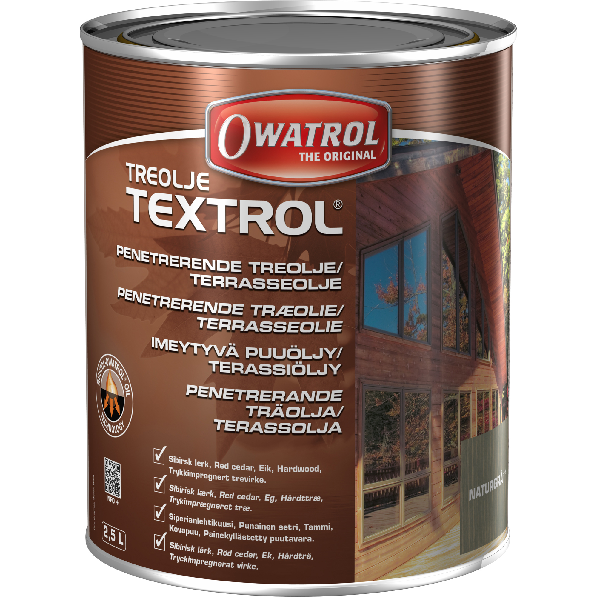 Treolje Owatrol Textrol med Farge