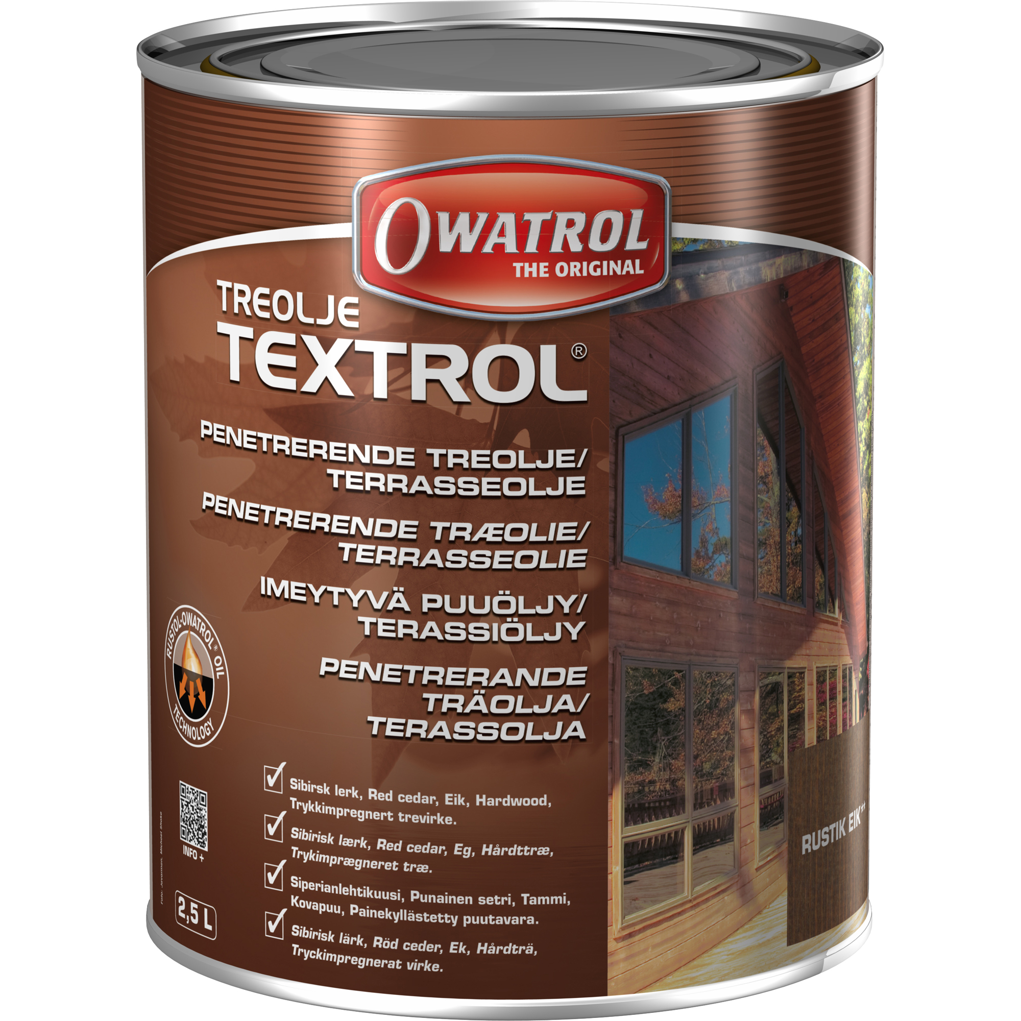 Treolje Owatrol Textrol med Farge