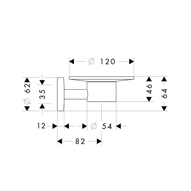 Såpekopp Hansgrohe Logis Krom
