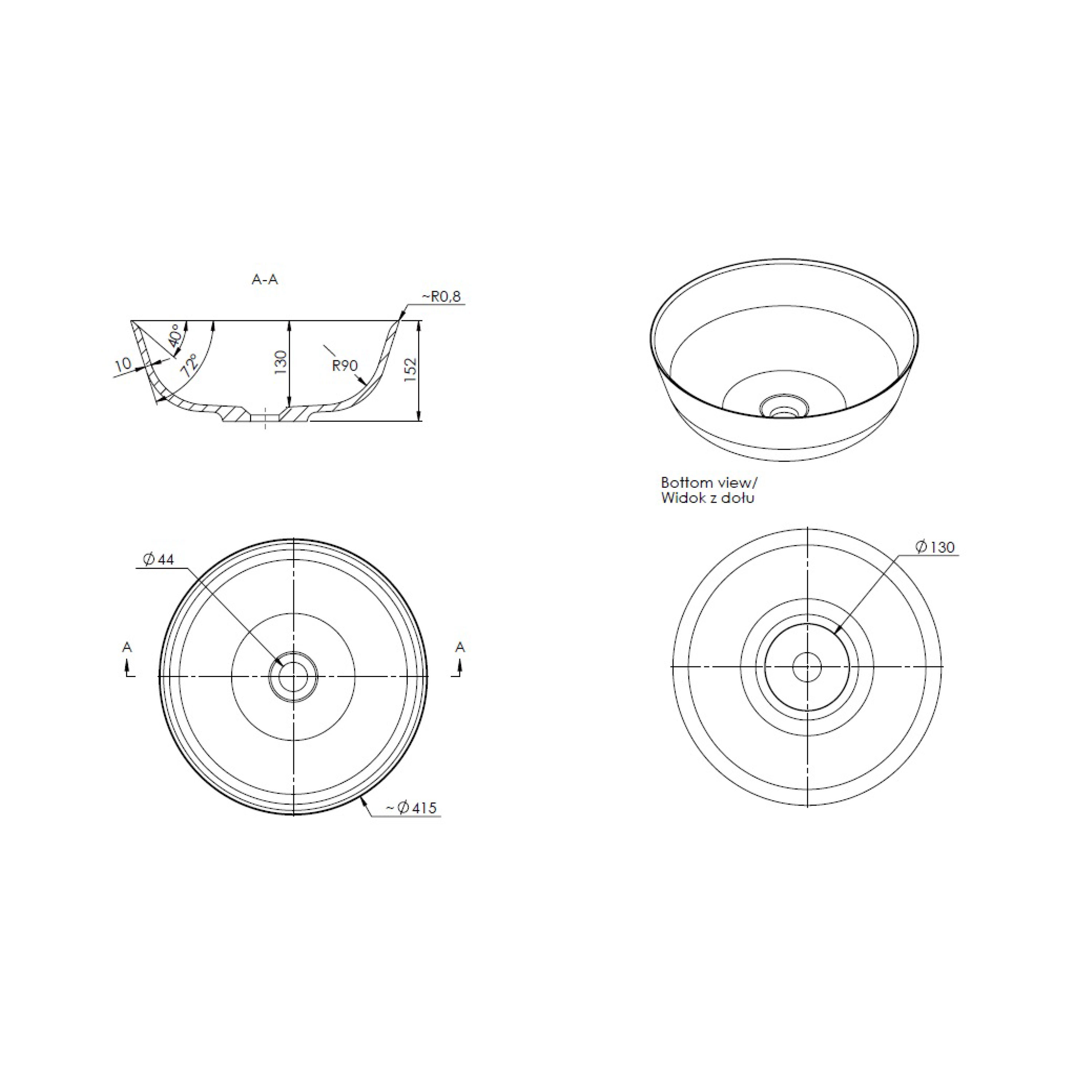 Servant Bathlife Tålig Rund