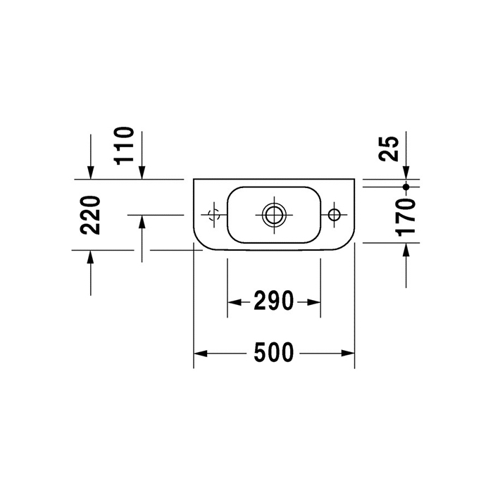 Tvättställ Duravit Happy D2 071150
