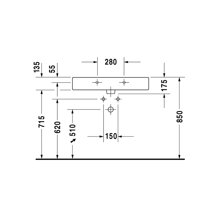 Tvättställ Duravit Vero 0454