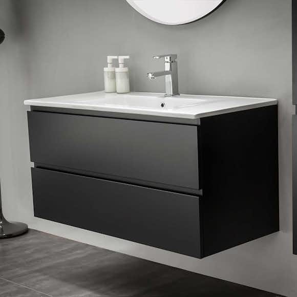 tvättställsskåp bathlife eufori svart