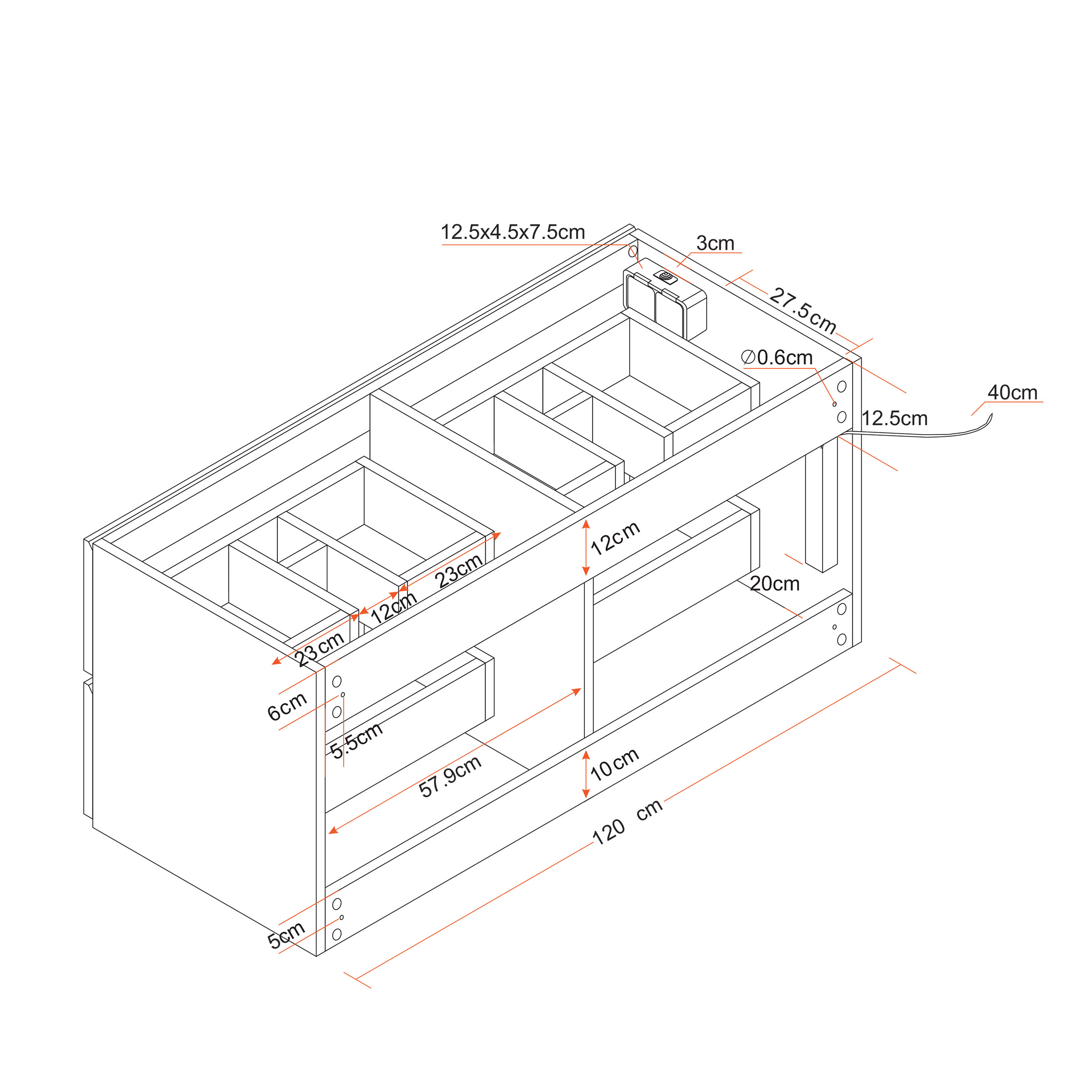 Tvättställsskåp Bathlife Eufori Vit