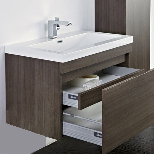 Baderomsskap Bathlife Evita Oppbevaring 690 Mørk Eik