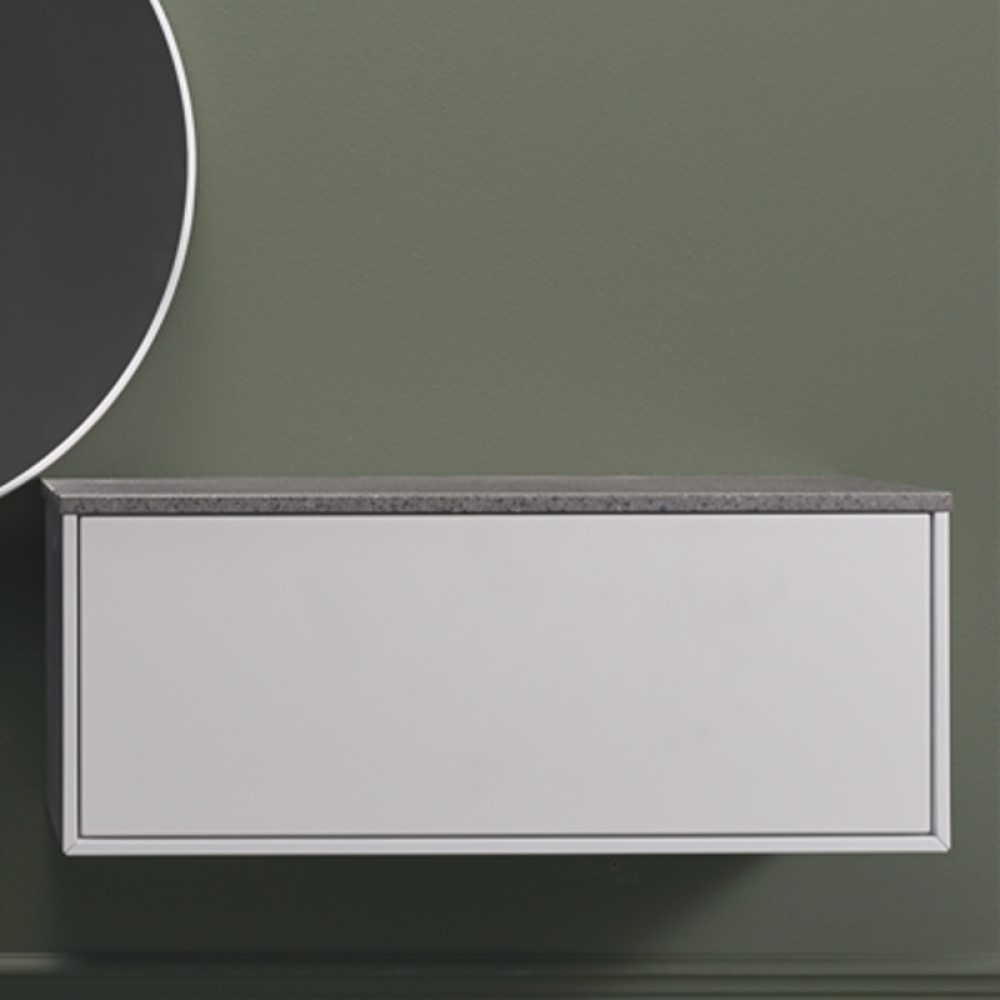 Tvättställsskåp Hafa Edge 1000 med Sidomodul 600 och Bänkskiva