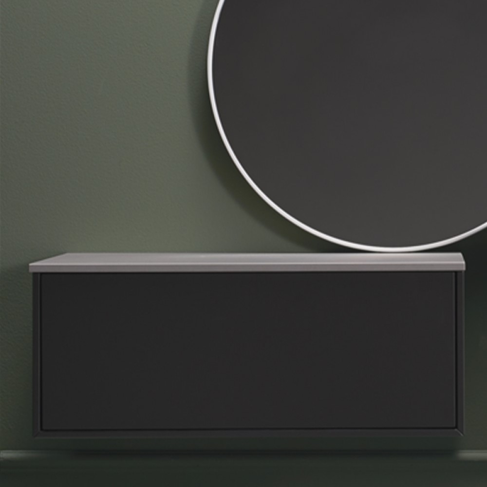 Tvättställsskåp Hafa Edge 600 med Sidomodul 600 och Bänkskiva