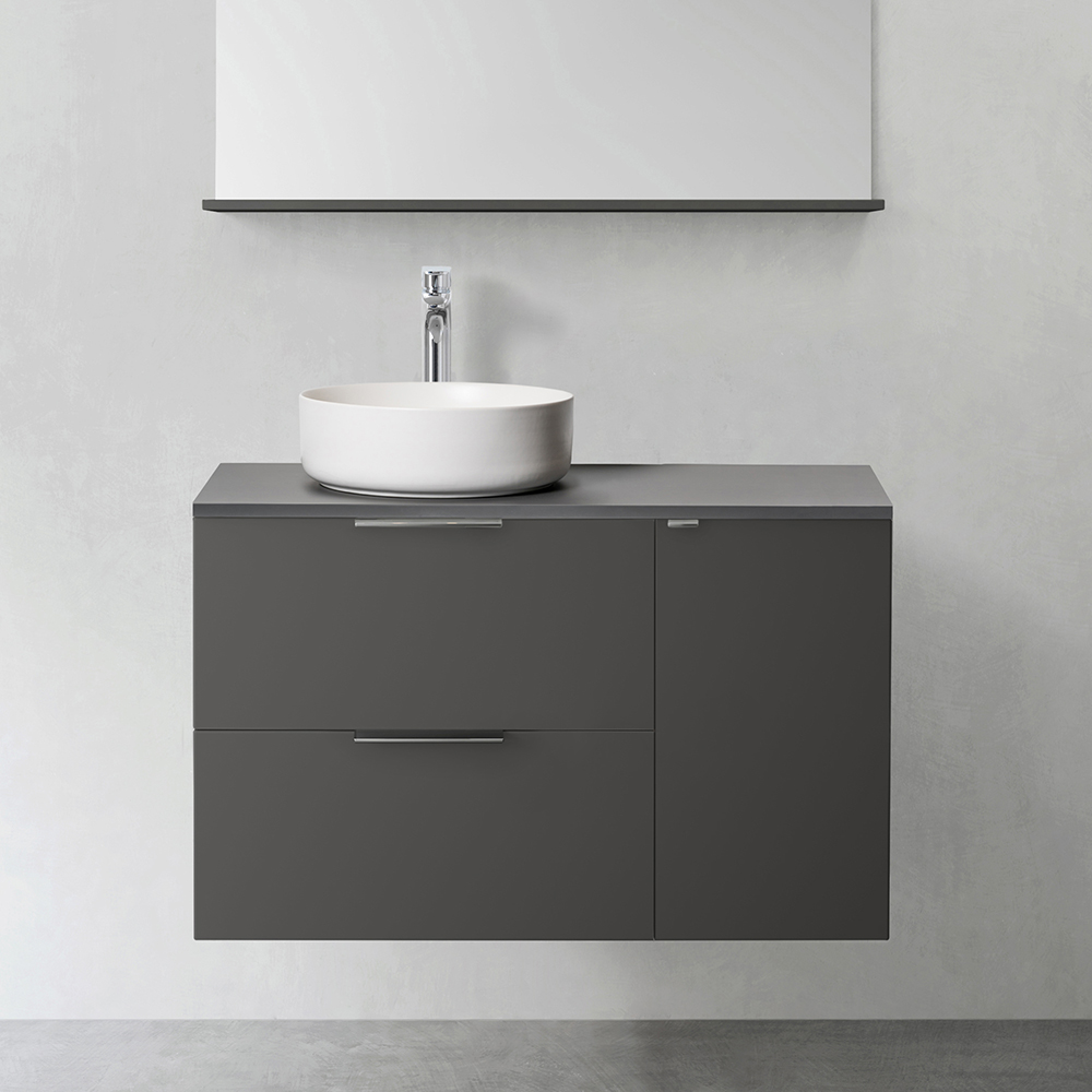 Tvättställsskåp Hafa Shape med Sidomodul 300 utan Tvättställ | badrum - badrumsmobler - tvattstallsskap-och-kommod | KakelKungen