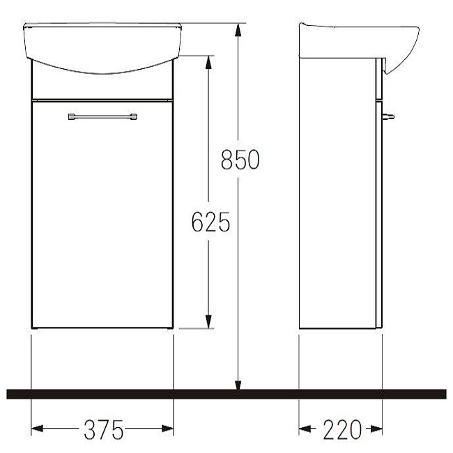 Tvättställsskåp Ifö Spira 400