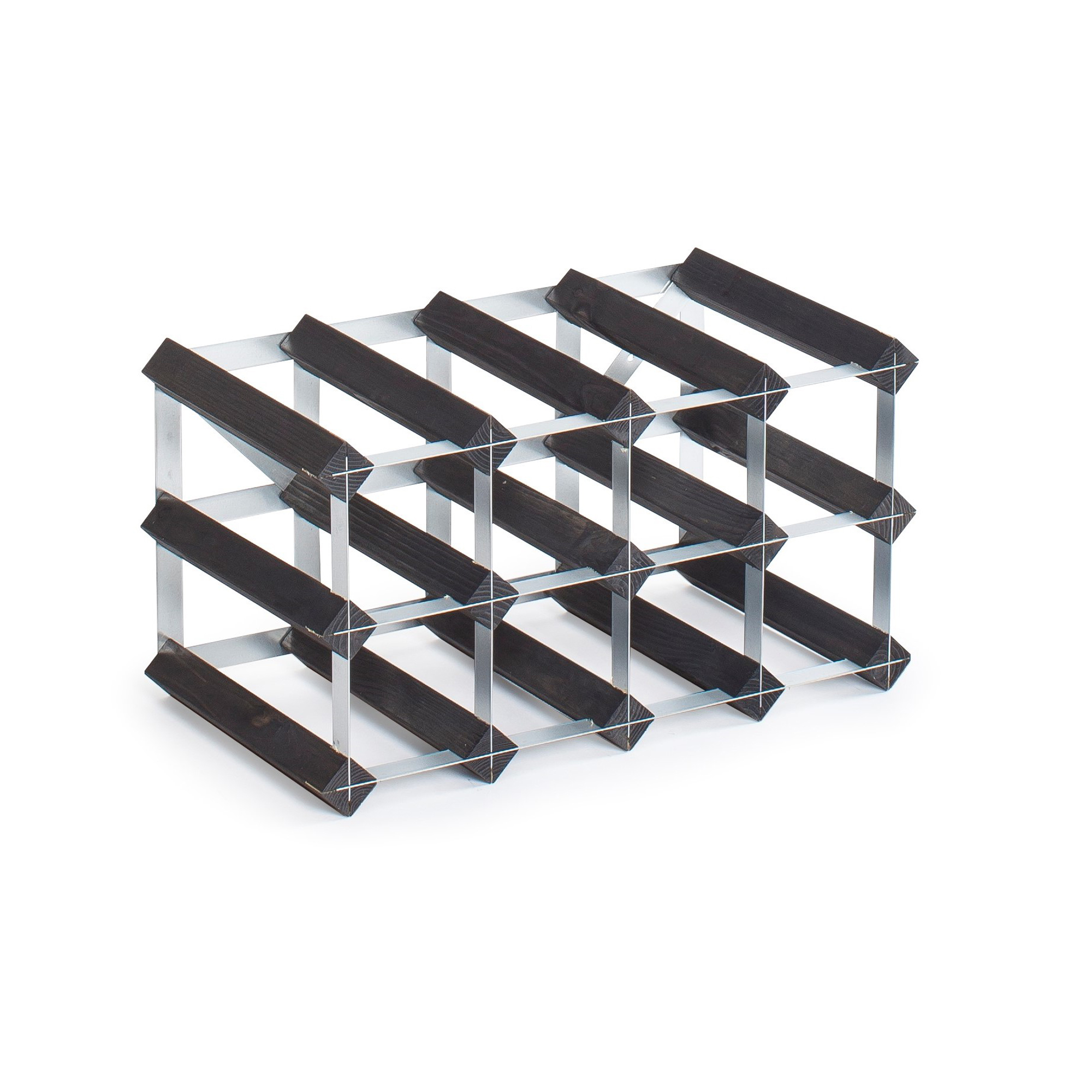 Vinställ Traditional Wine Rack 12 Flaskor Svart