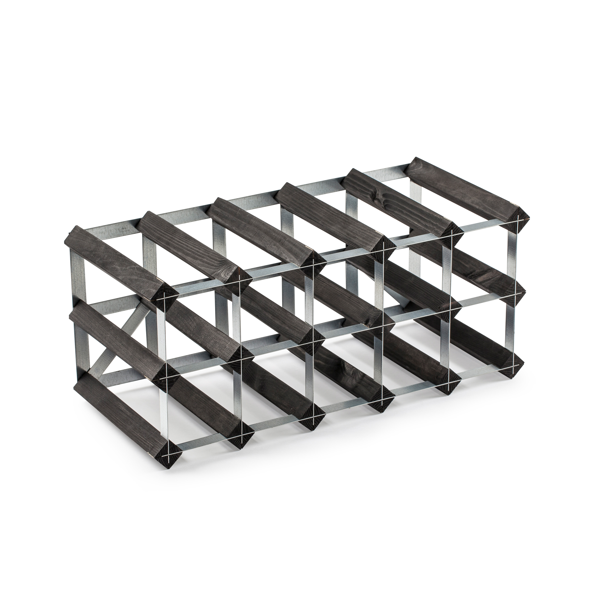 Vinställ Traditional Wine Rack 15 Flaskor Svart