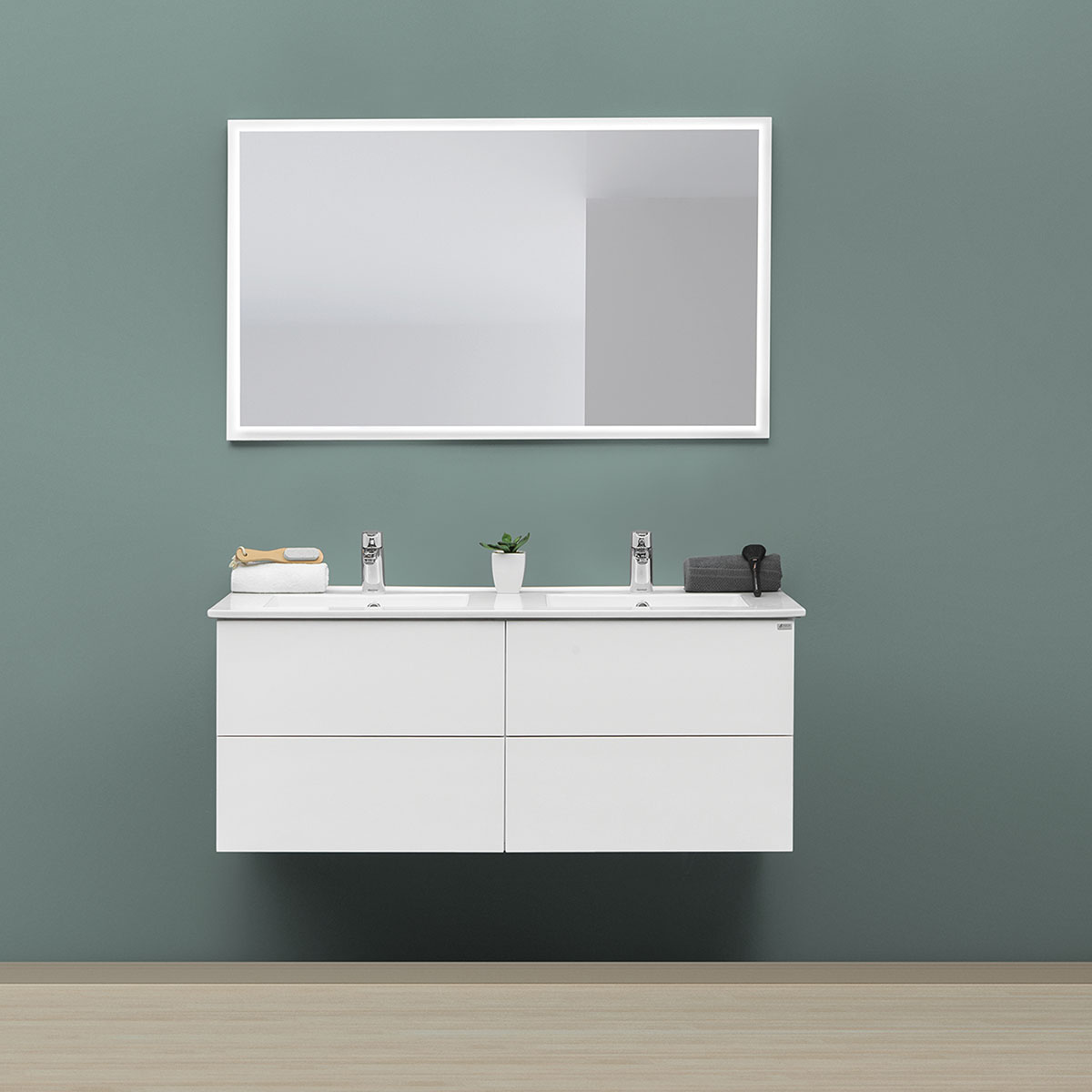 Tvättställsskåp 4AQUA Slim Med 4 Lådor