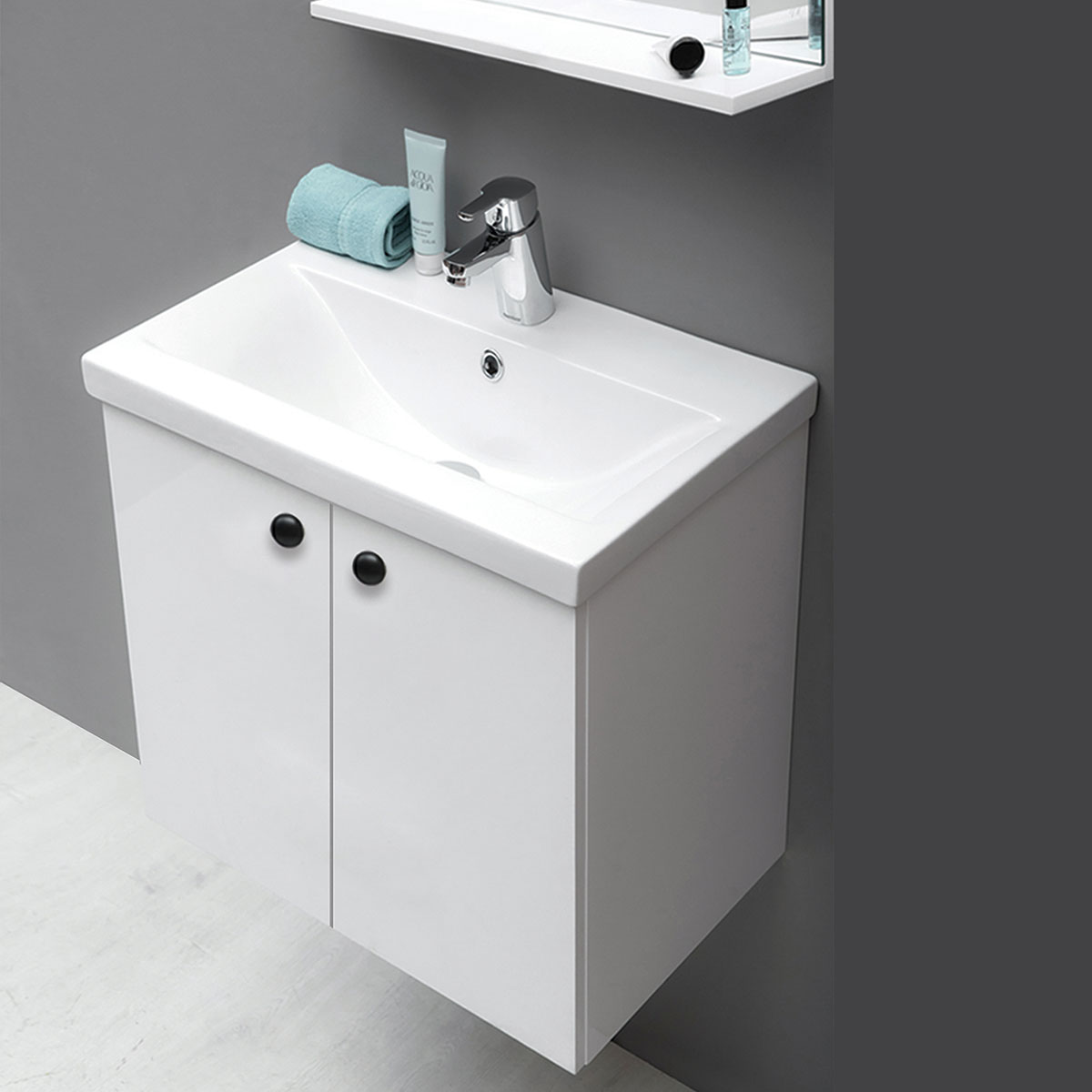 Tvättställsskåp 4AQUA Minimal Med 2 Luckor