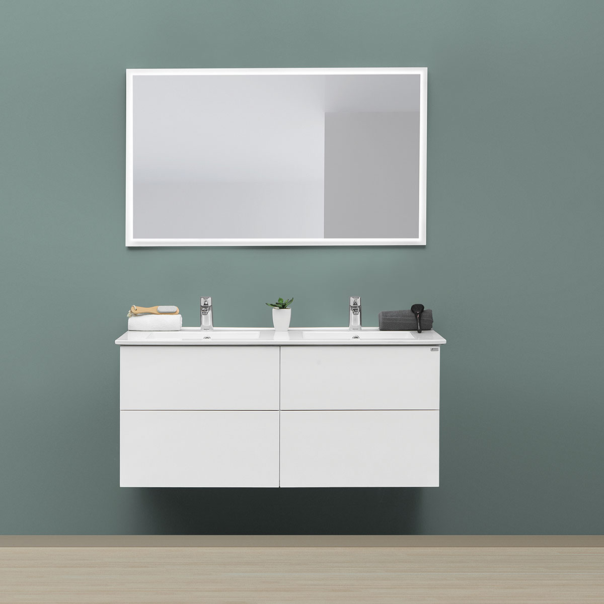 Tvättställsskåp 4AQUA Slim H Med 4 Lådor