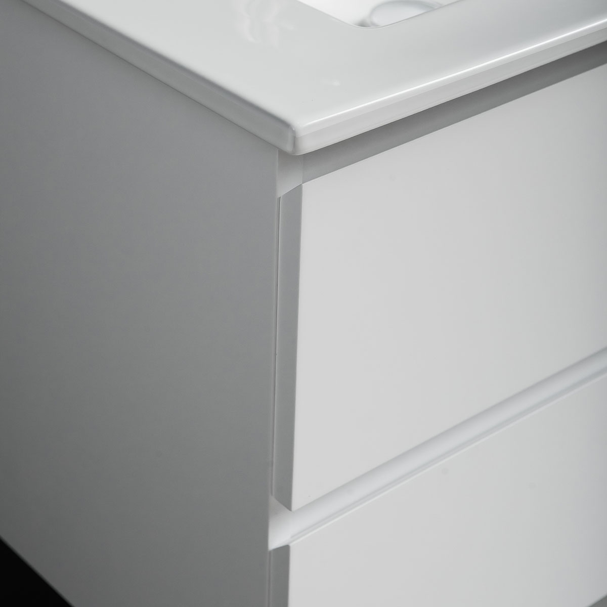 Tvättställsskåp 4AQUA Slim H Med 4 Lådor & Grepplist