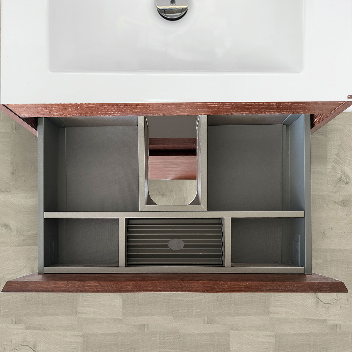 Tvättställsskåp 4AQUA Slim H Med 2 Lådor