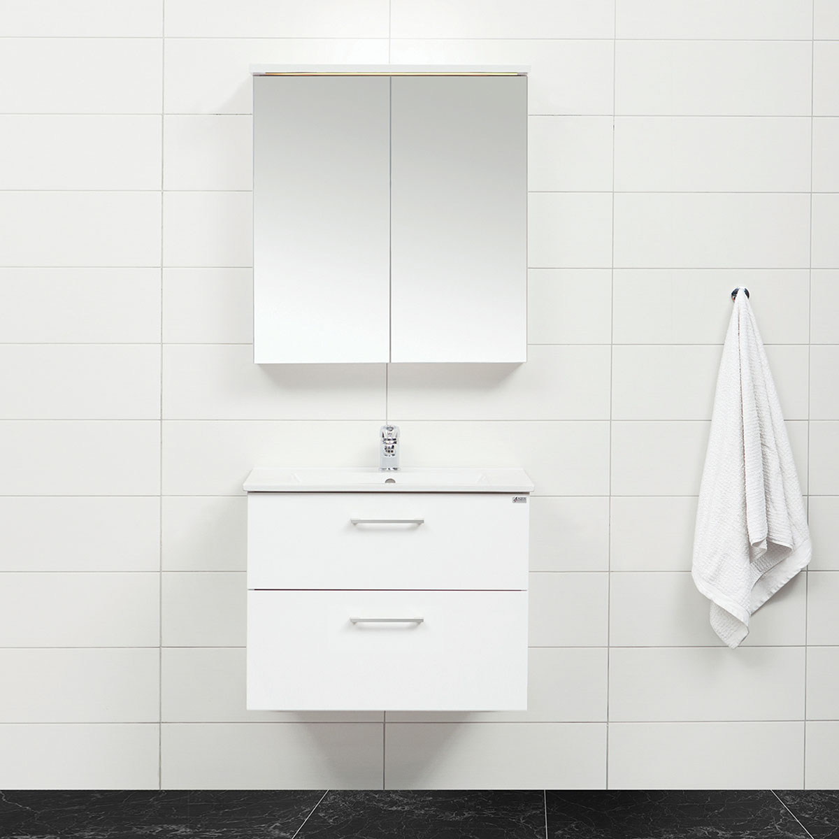 Tvättställsskåp 4AQUA Slim H Med 2 Lådor