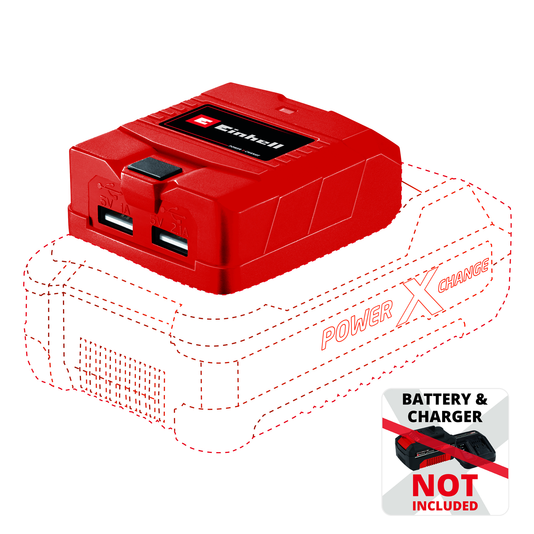 USB Ladeadapter Einhell TE-CP 18 Li Solo