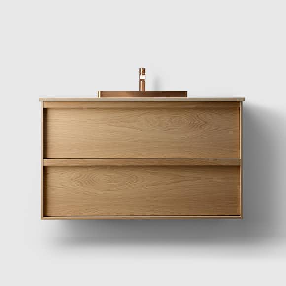 tvättställsskåp haven h2/100 med stenskiva och handfat