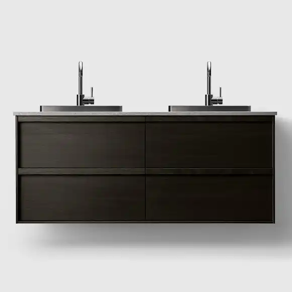 tvättställsskåp haven h2/140 med stenskiva och handfat